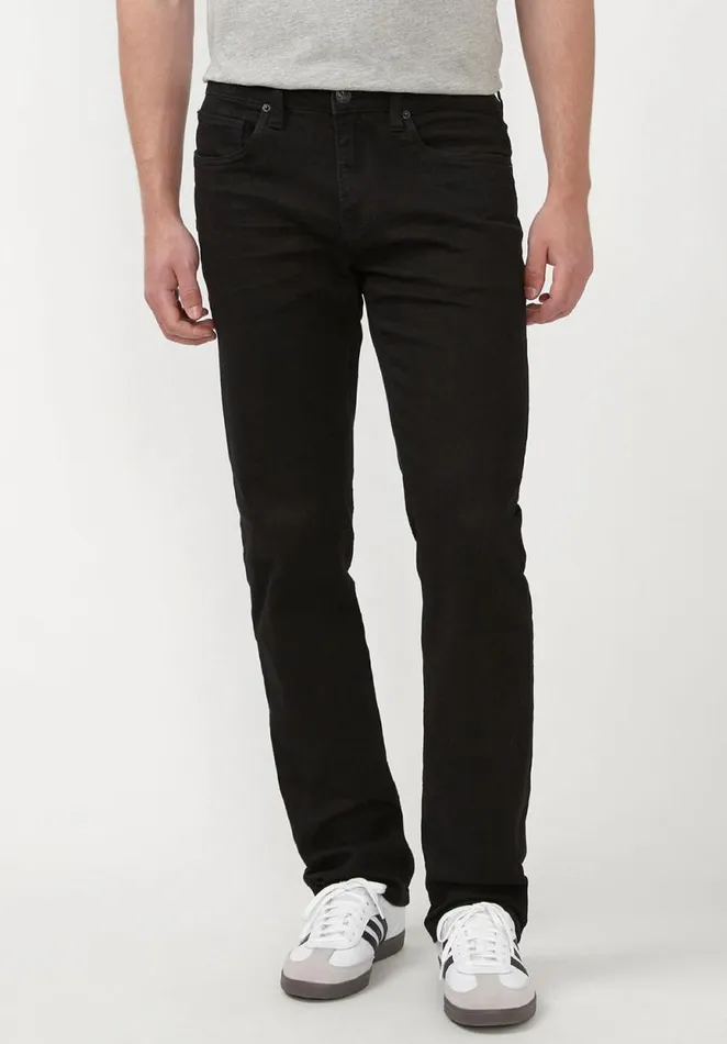 Men Straight Six Crinkled Black Jeans Black Buffalo David Bitton Straight Six