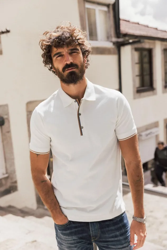 Men Tees MOS MOSH MMGHarvey Polo Ss Tee Offwhite