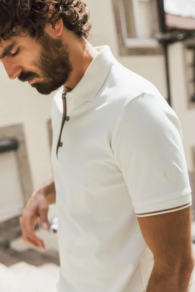 Men Tees MOS MOSH MMGHarvey Polo Ss Tee Offwhite