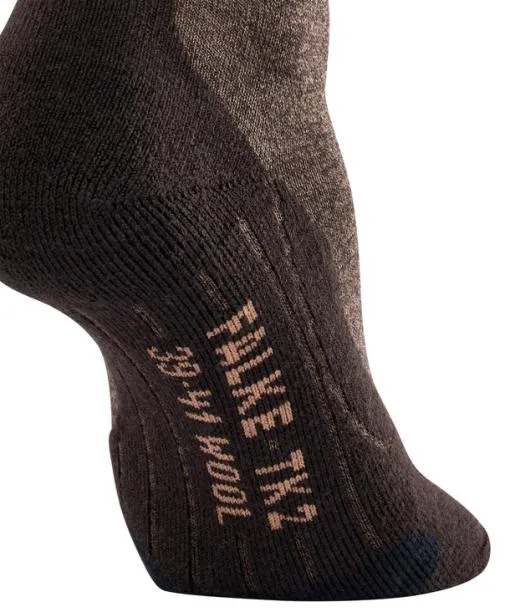 Men TK2 Explore Wool Men Trekking Socks Dark Brown FALKE Hiking Socks