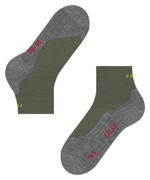 Men TK5 Wander Short Men Trekking Short Sock Herb FALKE Hiking Socks