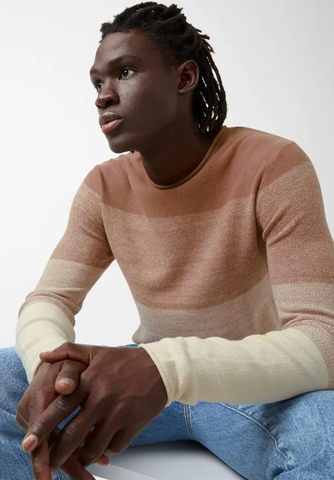 Men Wakoni Beige Mens Sweater Milk Buffalo David Bitton Sweaters