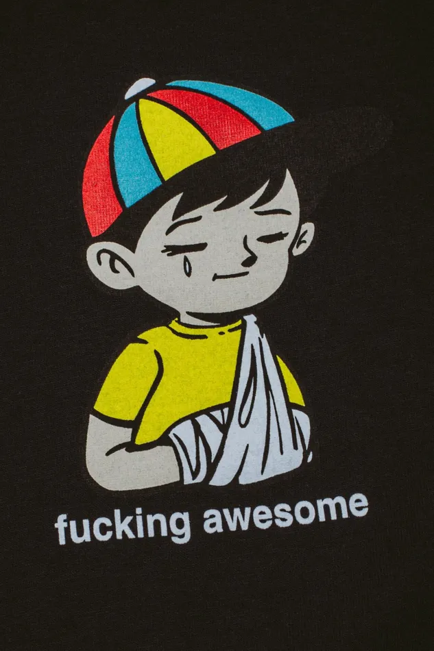 Men Wanto Kid Tee Fucking Awesome Short Sleeve Men Wanto Kid Tee Fucking Awesome Short Sleeve