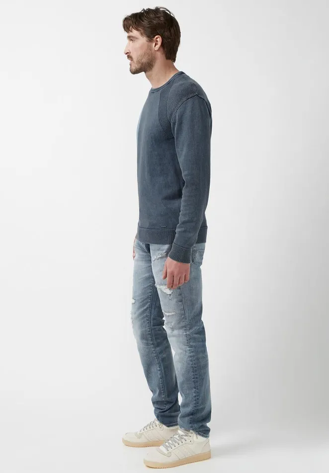 Men Woshat Navy Mens Sweater Whale Buffalo David Bitton Sweaters