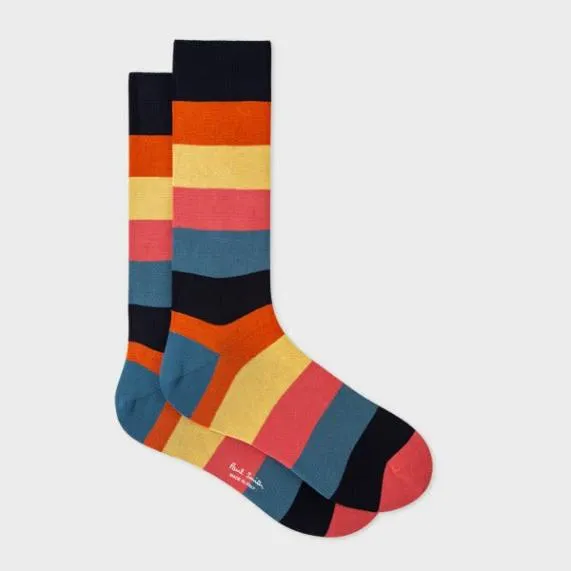 Mens 039Artist Stripe039 Block Socks Paul Smith Socks
