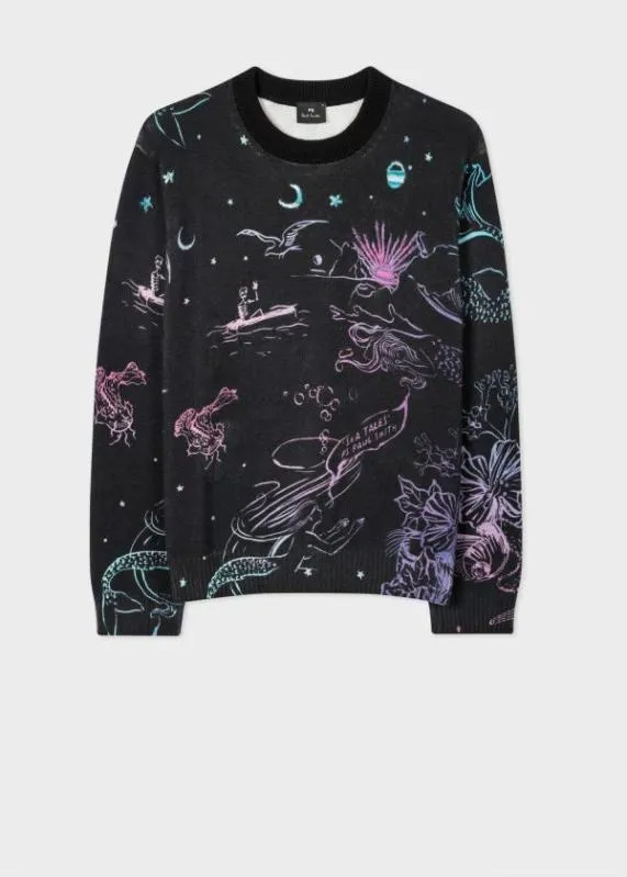 Mens 039Sea Tales039 Crew Neck Sweater Paul Smith Sweaters