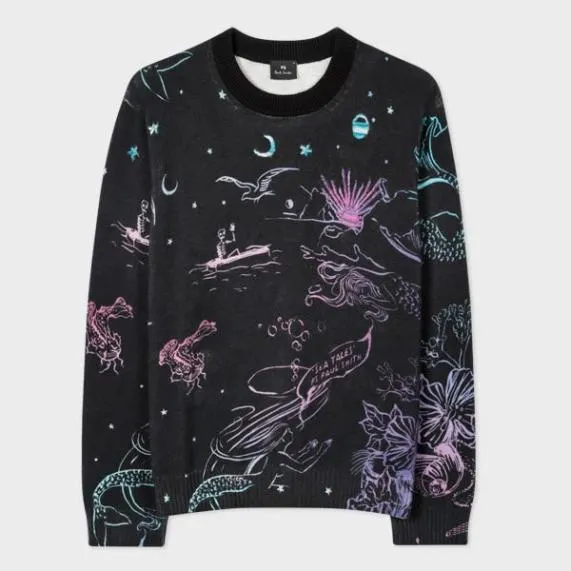 Mens 039Sea Tales039 Crew Neck Sweater Paul Smith Sweaters Mens 039Sea Tales039 Crew Neck Sweater Paul Smith Sweaters