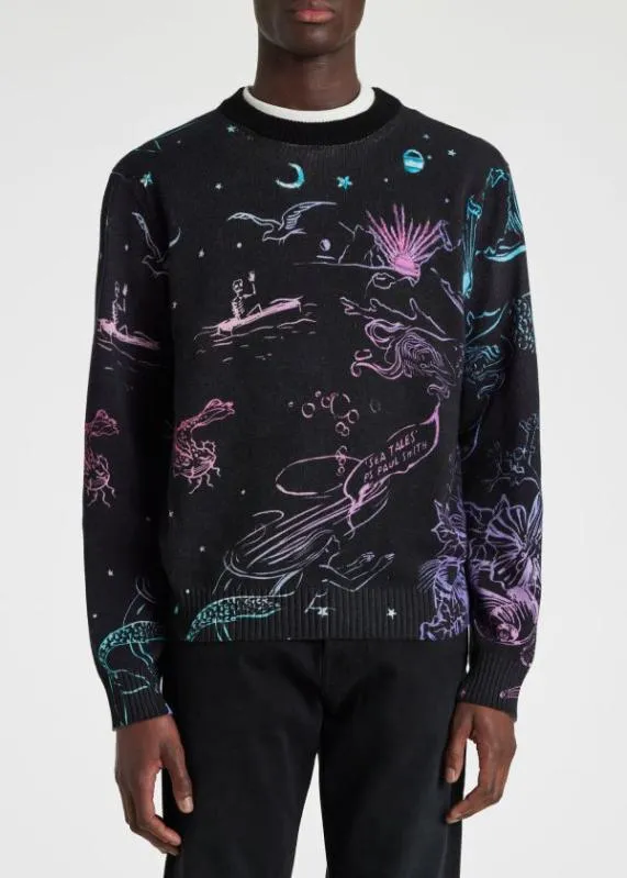 Mens 039Sea Tales039 Crew Neck Sweater Paul Smith Sweaters Mens 039Sea Tales039 Crew Neck Sweater Paul Smith Sweaters