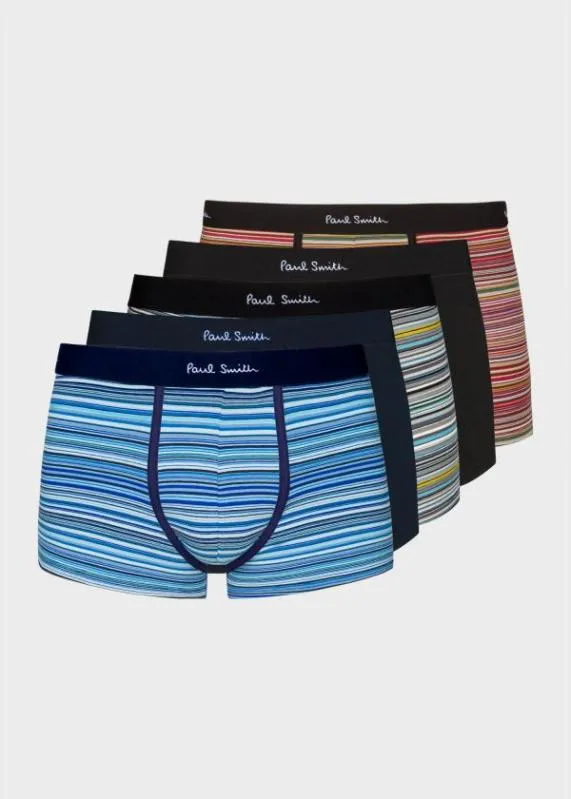 Mens 039Signature Stripe039 And Plain Boxer Briefs Five Pack Paul Smith Underwear Mens 039Signature Stripe039 And Plain Boxer Briefs Five Pack Paul Smith Underwear