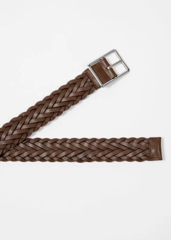 Mens Artist Stripe Reversible Plaited Leather Belt Paul Smith Belts Mens Artist Stripe Reversible Plaited Leather Belt Paul Smith Belts
