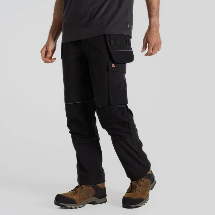 Mens Cargo Trousers Craghoppers Sheffield Stretch Holster Workwear Trousers Black