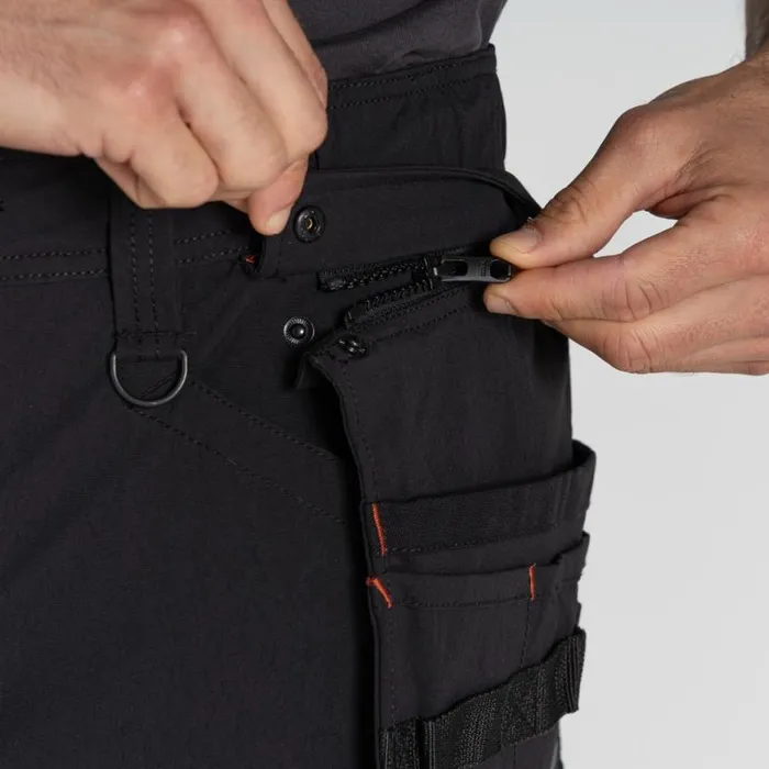Mens Cargo Trousers Craghoppers Sheffield Stretch Holster Workwear Trousers Black Mens Cargo Trousers Craghoppers Sheffield Stretch Holster Workwear Trousers Black