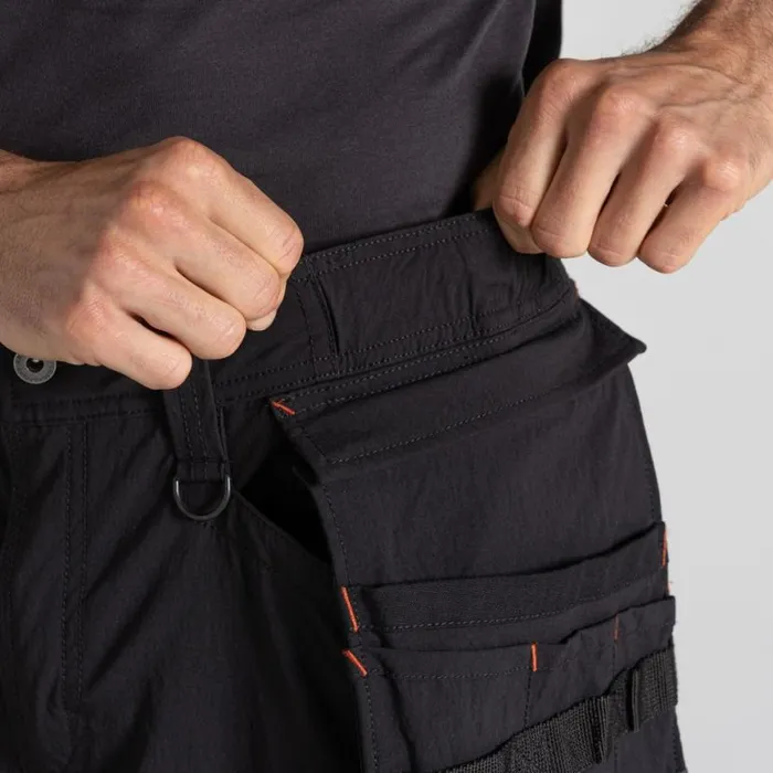 Mens Cargo Trousers Craghoppers Sheffield Stretch Holster Workwear Trousers Black Mens Cargo Trousers Craghoppers Sheffield Stretch Holster Workwear Trousers Black