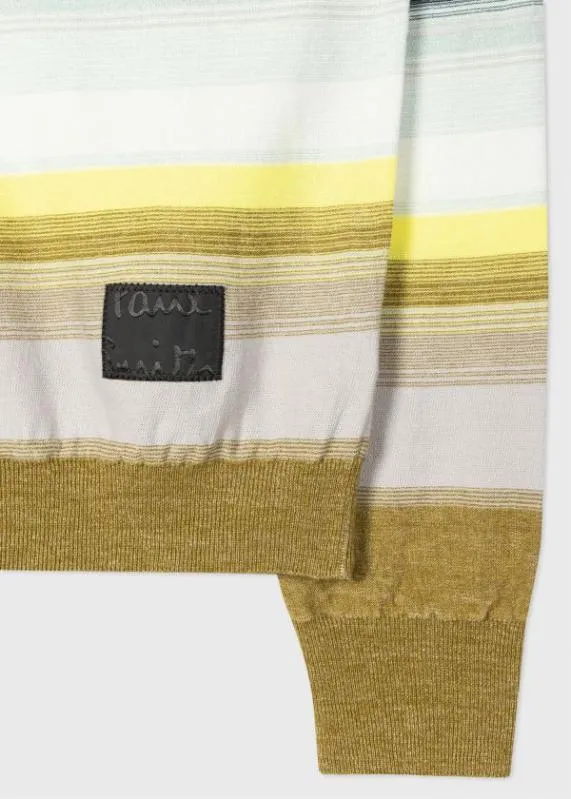 Mens Cotton And LinenBlend Stripe Sweater Paul Smith Sweaters Mens Cotton And LinenBlend Stripe Sweater Paul Smith Sweaters