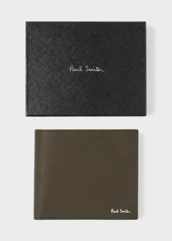 Mens Dark Khaki Billfold And Coin Wallet Paul Smith Monogrammed Gifts Mens Dark Khaki Billfold And Coin Wallet Paul Smith Monogrammed Gifts