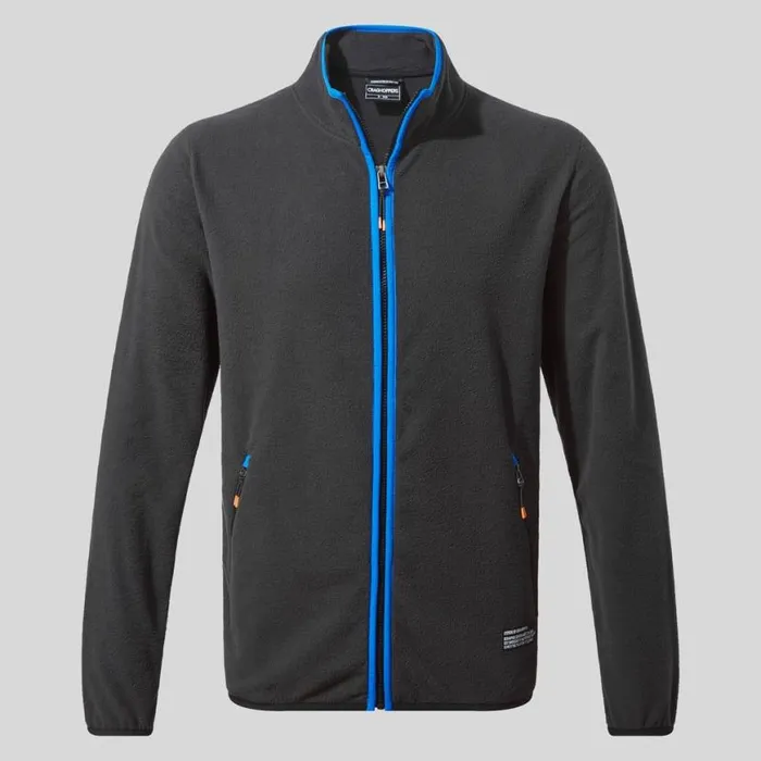 Mens Full Zip Fleece Craghoppers CO2 Renu Full Zip Fleece Black Pepper Mens Full Zip Fleece Craghoppers CO2 Renu Full Zip Fleece Black Pepper