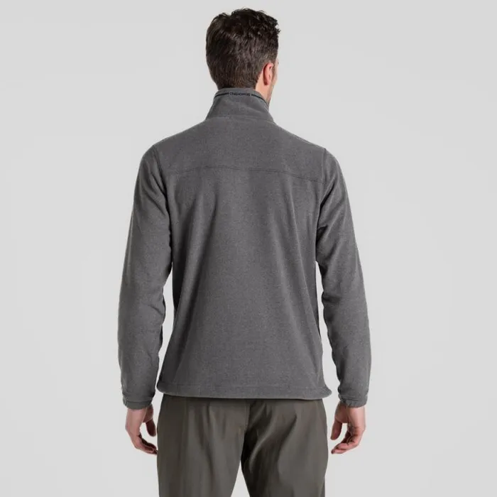 Mens Full Zip Fleece Craghoppers Corey Plus II Insulating Jacket Black Pepper Marl