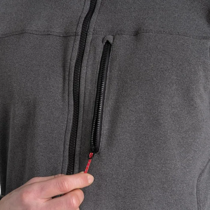 Mens Full Zip Fleece Craghoppers Corey Plus II Insulating Jacket Black Pepper Marl
