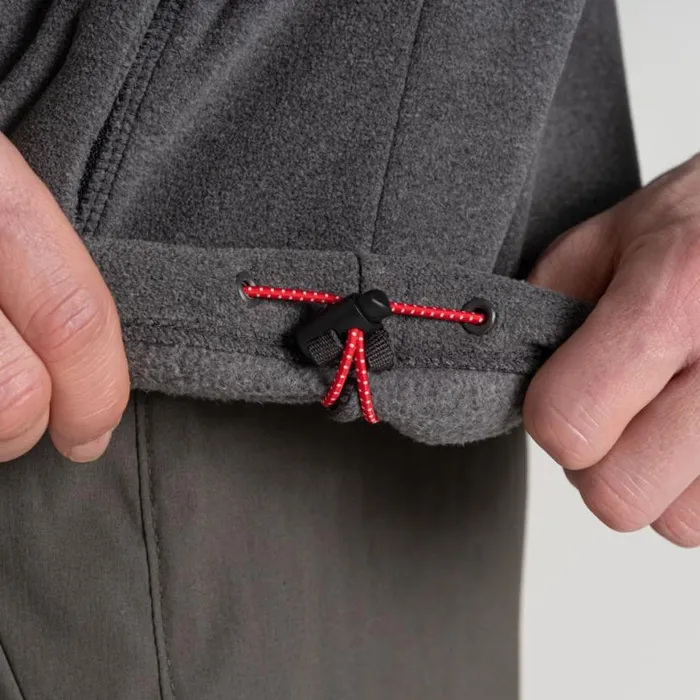Mens Full Zip Fleece Craghoppers Corey Plus II Insulating Jacket Black Pepper Marl