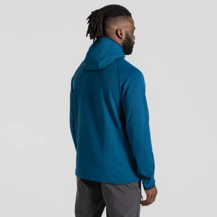Mens Full Zip Fleece Craghoppers Dynamic Pro Hooded Jacket II Tourmaline Blue Marl Mens Full Zip Fleece Craghoppers Dynamic Pro Hooded Jacket II Tourmaline Blue Marl