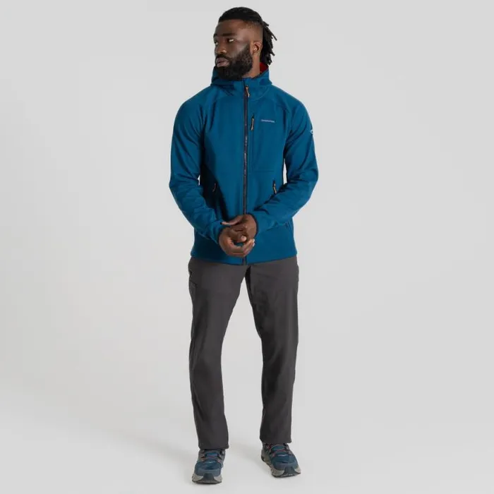 Mens Full Zip Fleece Craghoppers Dynamic Pro Hooded Jacket II Tourmaline Blue Marl Mens Full Zip Fleece Craghoppers Dynamic Pro Hooded Jacket II Tourmaline Blue Marl