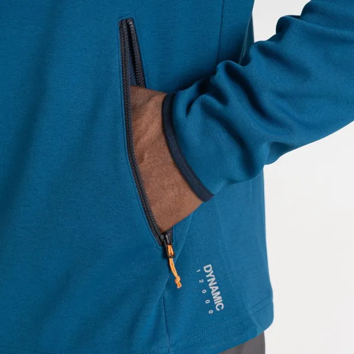 Mens Full Zip Fleece Craghoppers Dynamic Pro Hooded Jacket II Tourmaline Blue Marl Mens Full Zip Fleece Craghoppers Dynamic Pro Hooded Jacket II Tourmaline Blue Marl