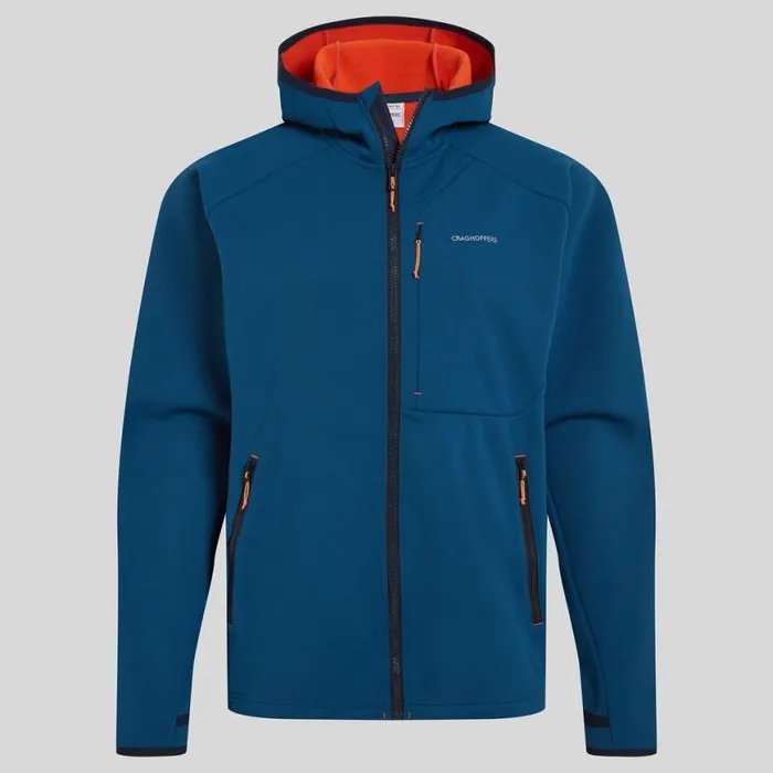 Mens Full Zip Fleece Craghoppers Dynamic Pro Hooded Jacket II Tourmaline Blue Marl Mens Full Zip Fleece Craghoppers Dynamic Pro Hooded Jacket II Tourmaline Blue Marl