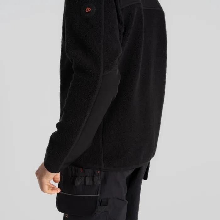 Mens Full Zip Fleece Craghoppers Morley Fleece Workwear Jacket Black Mens Full Zip Fleece Craghoppers Morley Fleece Workwear Jacket Black