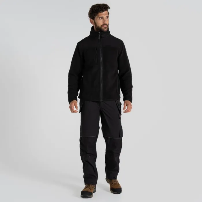 Mens Full Zip Fleece Craghoppers Morley Fleece Workwear Jacket Black Mens Full Zip Fleece Craghoppers Morley Fleece Workwear Jacket Black