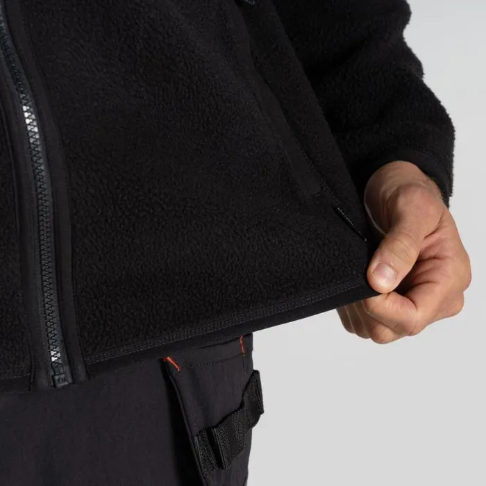 Mens Full Zip Fleece Craghoppers Morley Fleece Workwear Jacket Black Mens Full Zip Fleece Craghoppers Morley Fleece Workwear Jacket Black