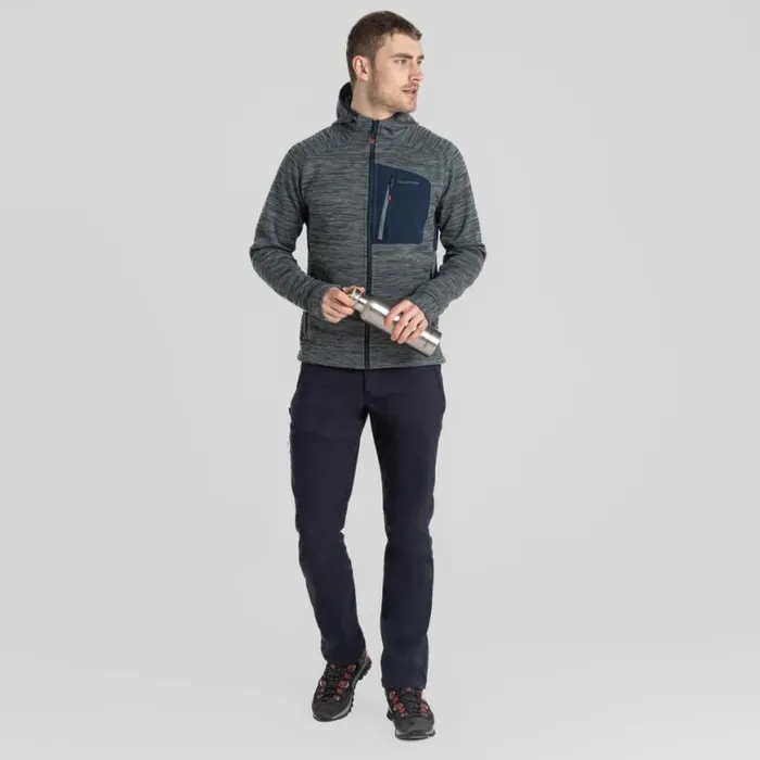 Mens Full Zip Fleece Craghoppers Tarbert Hooded Jacket Balsam Green Marl Mens Full Zip Fleece Craghoppers Tarbert Hooded Jacket Balsam Green Marl