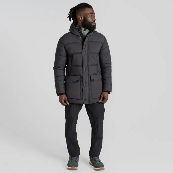 Mens Insulated Jackets Craghoppers Flynn Insulating Hooded Jacket Dark Iron Mens Insulated Jackets Craghoppers Flynn Insulating Hooded Jacket Dark Iron