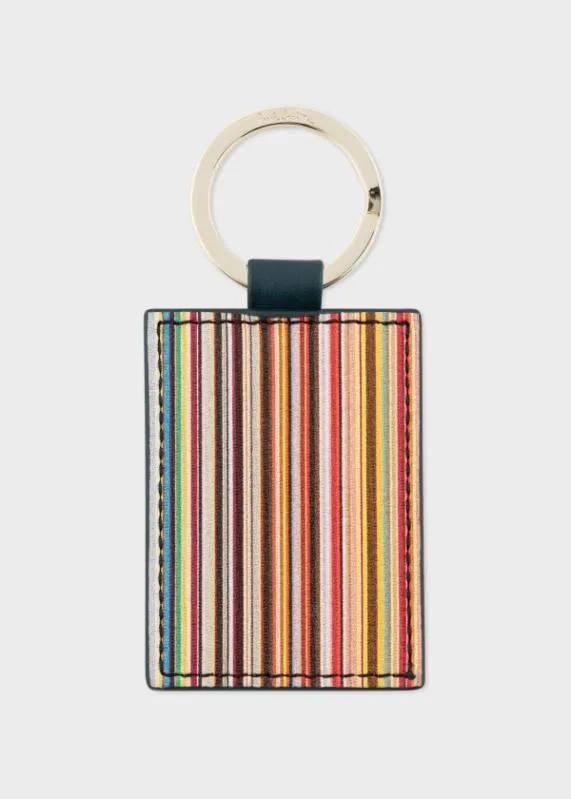 Mens Leather 039Signature Stripe039 Keyring Paul Smith Monogrammed Gifts