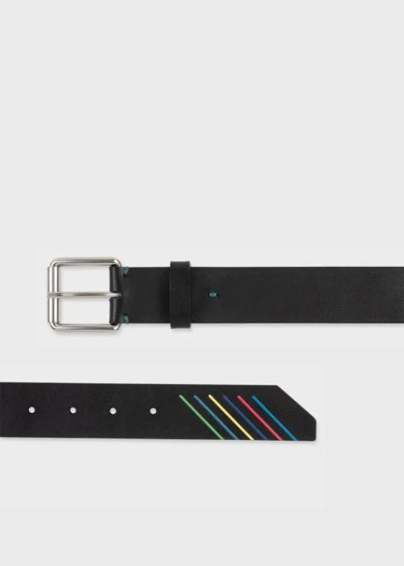 Mens Leather 039Sports Stripe039 Belt Paul Smith Belts