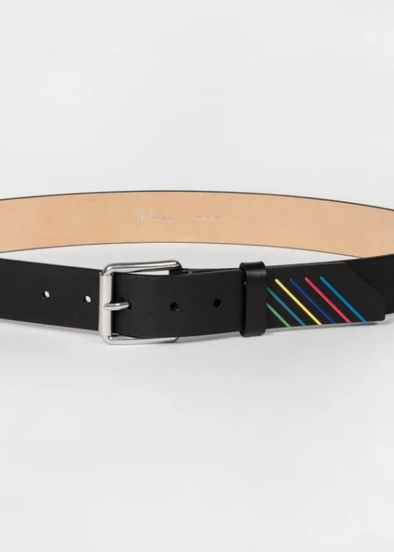 Mens Leather 039Sports Stripe039 Belt Paul Smith Belts Mens Leather 039Sports Stripe039 Belt Paul Smith Belts