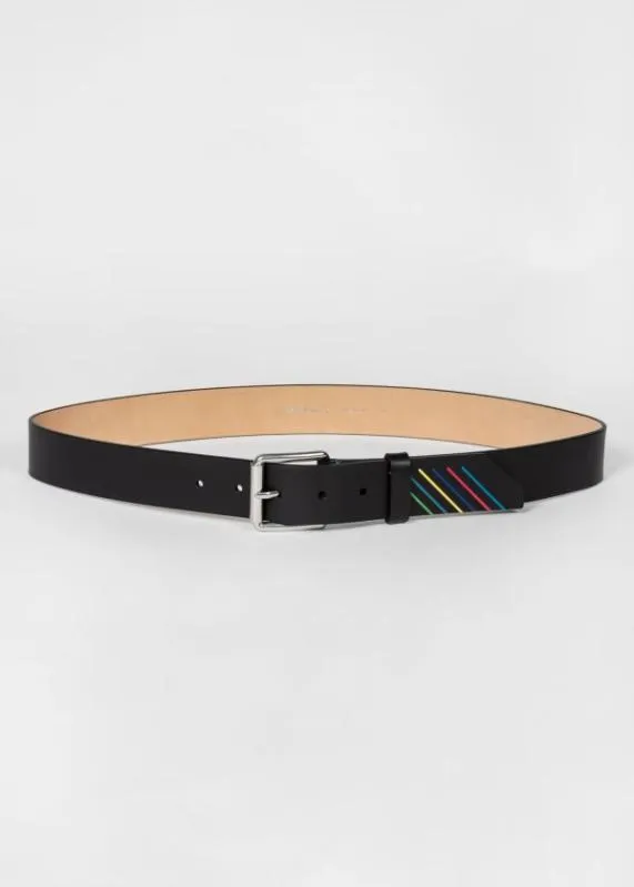 Mens Leather 039Sports Stripe039 Belt Paul Smith Belts Mens Leather 039Sports Stripe039 Belt Paul Smith Belts
