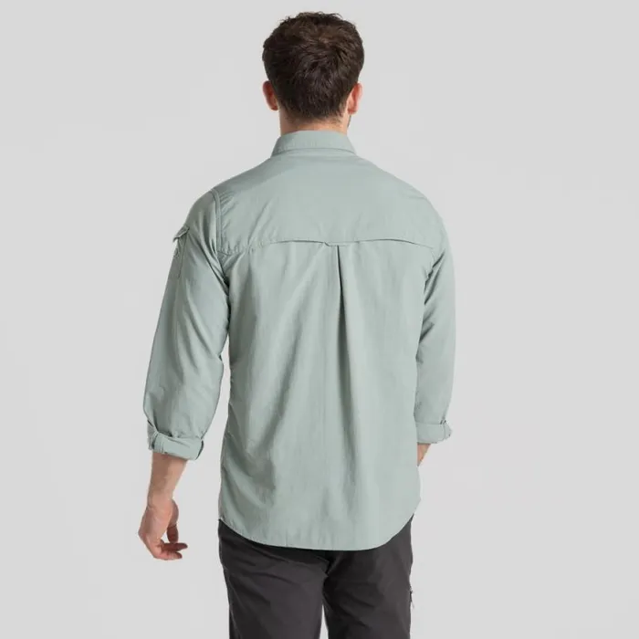Mens Long Sleeve Craghoppers NosiLife Adventure Long Sleeved Shirt III Lichen Green Mens Long Sleeve Craghoppers NosiLife Adventure Long Sleeved Shirt III Lichen Green