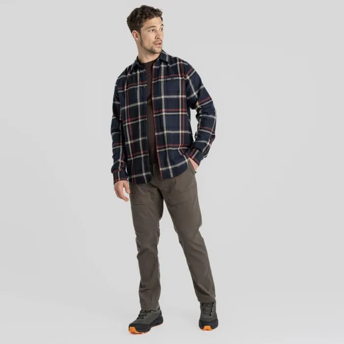 Mens Long Sleeve Craghoppers Wald Long Sleeved Shirt Blue Navy Check Mens Long Sleeve Craghoppers Wald Long Sleeved Shirt Blue Navy Check
