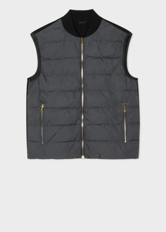 Mens Mixed Media Down Gilet Paul Smith Coats and Jackets