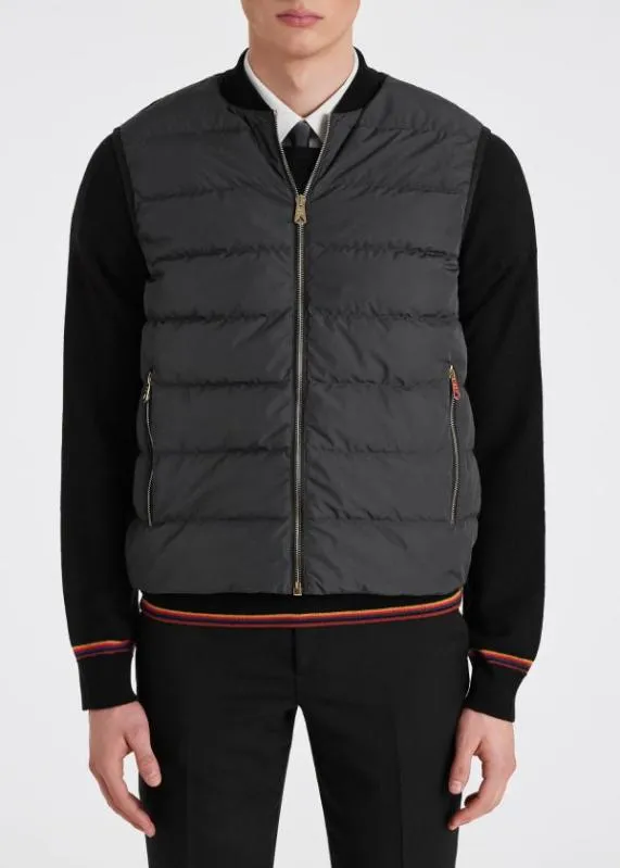Mens Mixed Media Down Gilet Paul Smith Coats and Jackets Mens Mixed Media Down Gilet Paul Smith Coats and Jackets