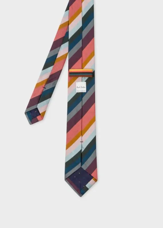 Mens Muted 039Artist Stripe039 Silk Tie Paul Smith Ties