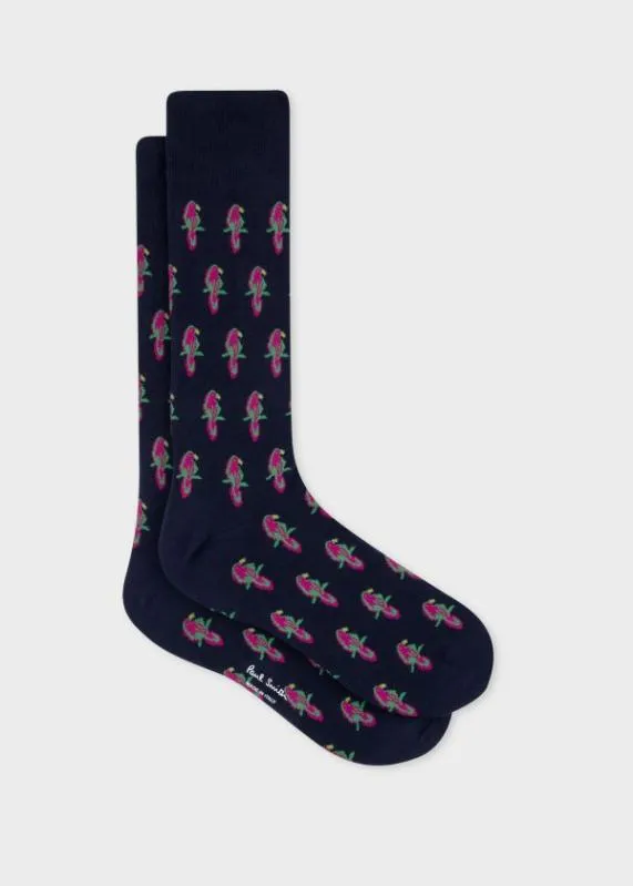 Mens Navy 039Parrot039 Socks Paul Smith Socks