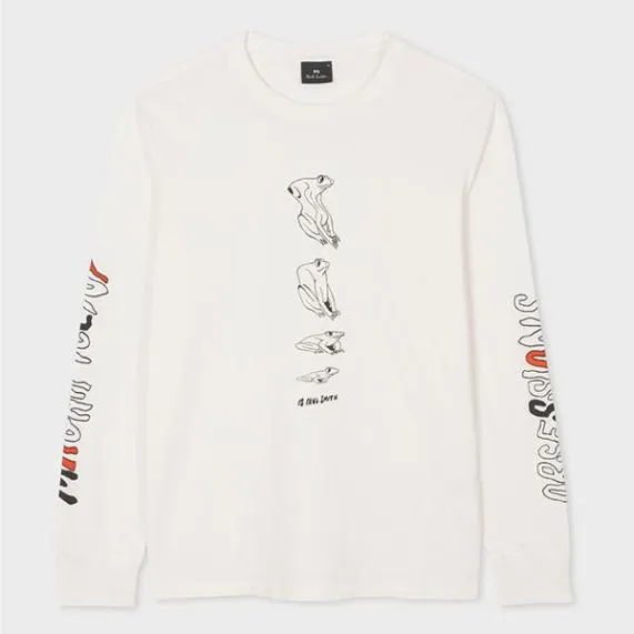 Mens Organic Cotton 039Melted Frog039 Long Sleeve TShirt Paul Smith TShirts Mens Organic Cotton 039Melted Frog039 Long Sleeve TShirt Paul Smith TShirts