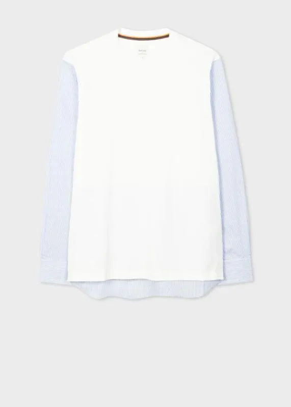 Mens Panelled Stripe LongSleeve TShirt Paul Smith TShirts
