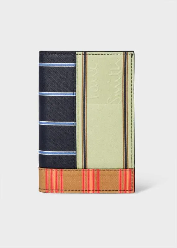 Mens Patchwork Stripe Credit Card Wallet Paul Smith Wallets