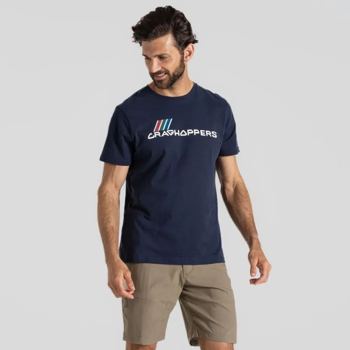 Mens Short Sleeve Craghoppers Lucent Short Sleeved TShirt Blue Navy Large Archive