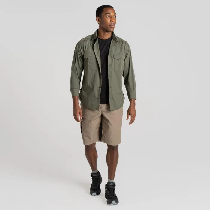 Mens Shorts Craghoppers Expert Kiwi Long Short Pebble Mens Shorts Craghoppers Expert Kiwi Long Short Pebble
