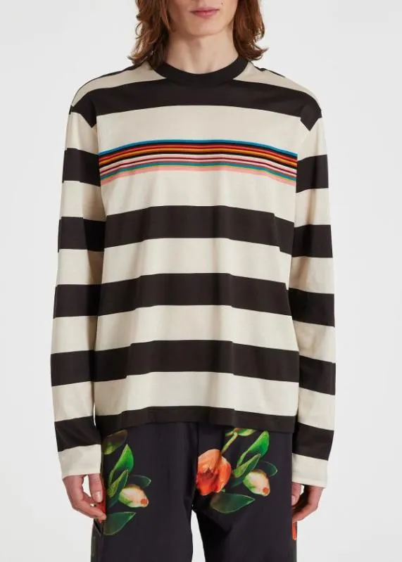 Mens Stripe Cotton LongSleeve TShirt Paul Smith TShirts Mens Stripe Cotton LongSleeve TShirt Paul Smith TShirts