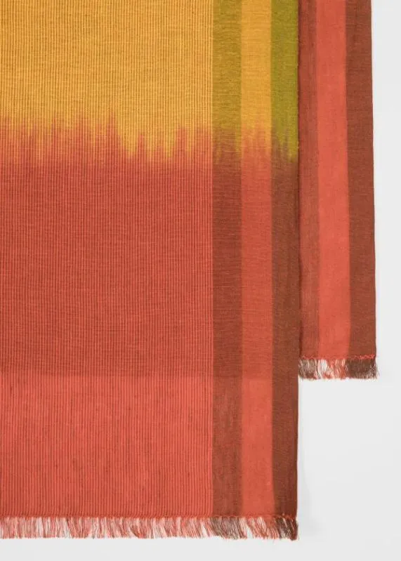 Mens Stripe Dye Cotton Scarf Paul Smith Scarves Mens Stripe Dye Cotton Scarf Paul Smith Scarves