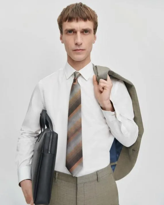 Mens Super SlimFit Shirt With 039Artist Stripe039 Cuff Lining Paul Smith Shirts Mens Super SlimFit Shirt With 039Artist Stripe039 Cuff Lining Paul Smith Shirts